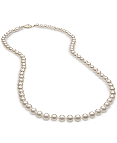 Shop Belle De Mer 18" Cultured Freshwater Pearl (5mm) Strand In 14k Gold In Yellow Gold