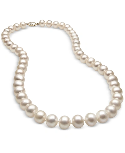 Shop Belle De Mer Cultured Freshwater Pearl (8-1/2mm) Strand In 14k Gold In Yellow Gold