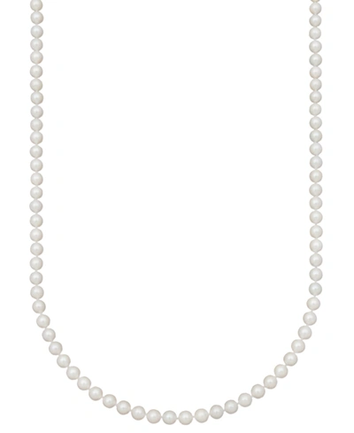 Shop Belle De Mer Pearl Necklace, 20" 14k Gold A+ Akoya Cultured Pearl Strand (6-6-1/2mm)
