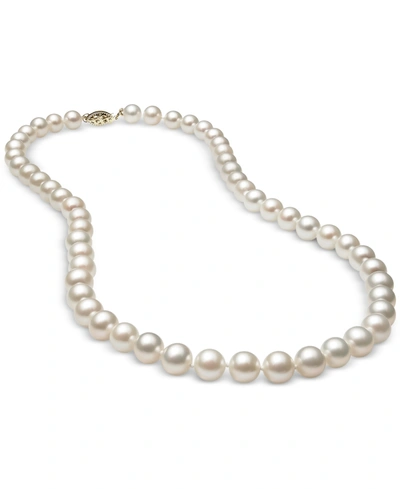 Shop Belle De Mer Cultured Freshwater Pearl (7mm) Strand 18" In 14k Gold In Yellow Gold