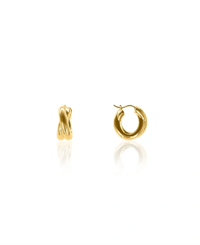 Shop Oma The Label Brenda Small Hoops In Gold Tone
