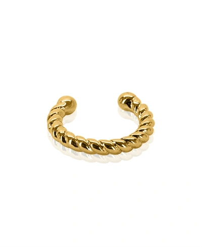 Shop Oma The Label Neumi Twisted Ear Cuff In Gold Tone
