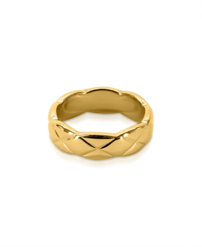 Shop Oma The Label Nneoma 1/4" Ring In 18k Gold- Plated Brass In Gold Tone