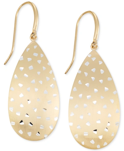 Shop Simone I. Smith Simone I Smith Brushed Confetti Drop Earrings In 18k Gold Over Sterling Silver In K Over Silver