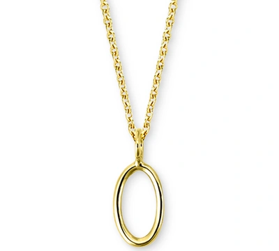 Shop Sarah Chloe Amelia Initial 16" Pendant Necklace In 14k Gold