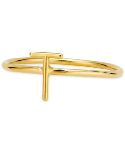Shop Sarah Chloe Amelia Initial Monogram Ring In 14k Gold