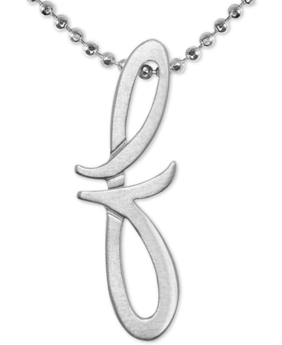 Shop Alex Woo Lowercase Initial 16" Pendant Necklace In Sterling Silver