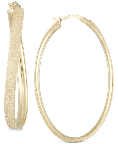 Shop Simone I. Smith Simone I Smith Satin-finished Hoop Earrings In 18k Gold Over Sterling Silver In K Gold Over Silver