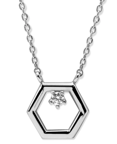 Shop Jac + Jo By Anzie Jac+jo By Anzie Open Hex Bolt Necklace In Clear