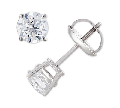 Macy's Diamond Stud Earrings (1 Ct. T.w.) In 14k Gold Or White Gold In Rose Gold