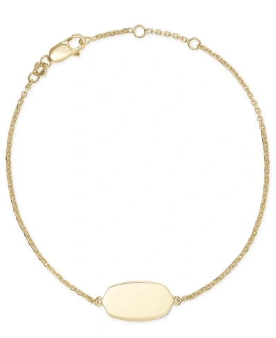 Shop Kendra Scott Cable Chain Id Bracelet In Gold