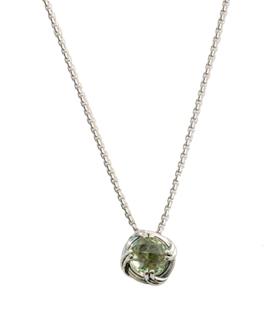 Shop Peter Thomas Roth Fantasies White Topaz Pendant Necklace In Sterling Silver 6mm In Pastel Green