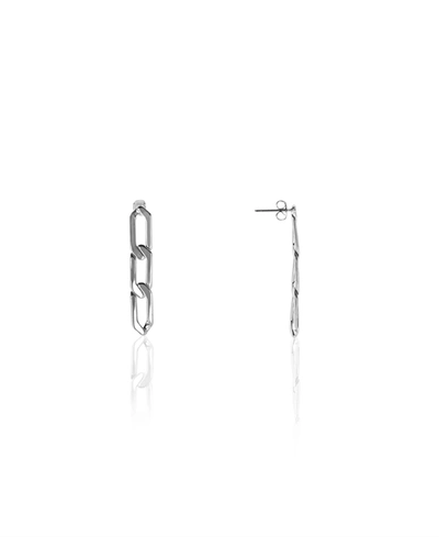 Shop Oma The Label Edede Drop Earrings In Silver Tone