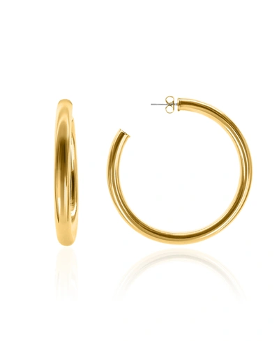 Shop Oma The Label Bente Large Hoops In Gold Tone