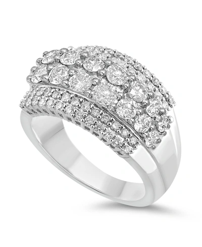 Shop Macy's Diamond Anniversary Ring (2 Ct. T.w.) In 14k White Gold
