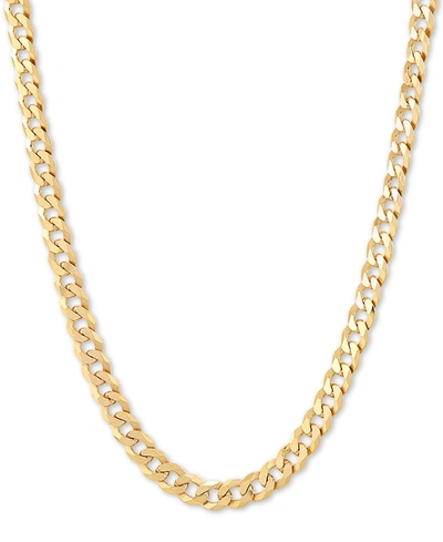 Giani Bernini Flat Curb Link 22" Chain Necklace (5mm) In 18k Gold-plated Sterling Silver Or Sterling Silver In Gold Over Silver