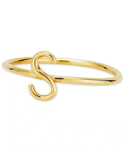 Shop Sarah Chloe Amelia Initial Monogram Ring In 14k Gold