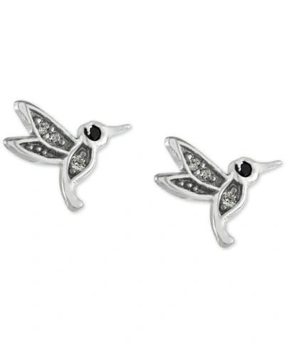 Giani Bernini Cubic Zirconia Hummingbird Stud Earrings In Sterling Silver, Created For Macy's In Sterling Silver