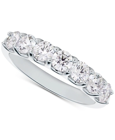 Shop De Beers Forevermark Portfolio By  Diamond Seven Stone Diamond Band (3/4 Ct. T.w.) In 14k White Gold