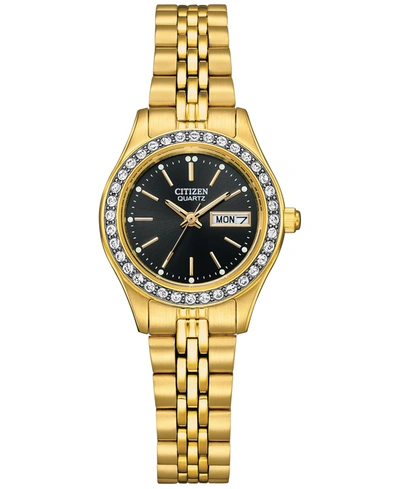 Shop Citizen Women's Embellished Gold-tone Stainless Steel Bracelet Watch 26mm