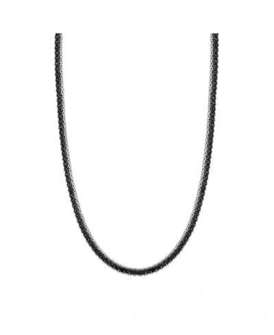 Shop Macy's Men's Diamond Link 24" Necklace (2 Ct. T.w.) In 10k Gold (also In Black Diamond)