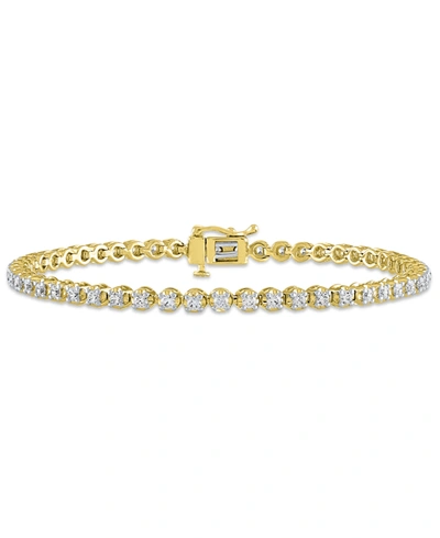 Macy's Igi Certified Diamond Tennis Bracelet (2 Ct. T.w.) In 14k White Gold Or 14k Yellow Gold In Yellow Gold