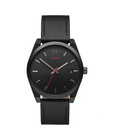 Shop Mvmt Men's Element Black Leather Strap Watch, 43mm