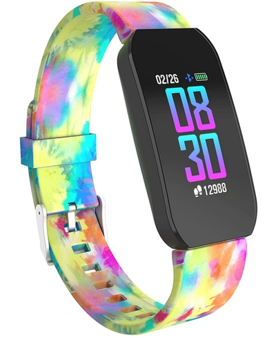 Shop Itouch Unisex Tiedye Silicone Strap Active Smartwatch 44mm In Tie Dye Print