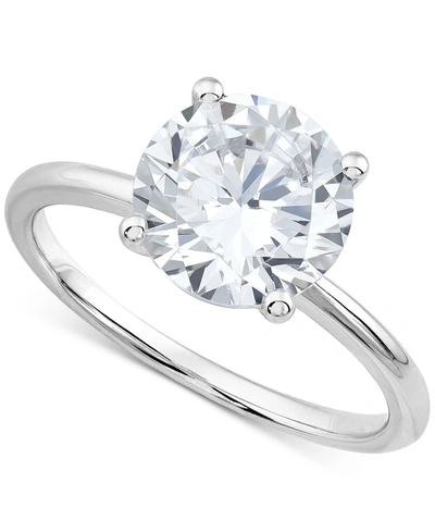Shop Grown With Love Igi Certified Lab Grown Diamond Solitaire Engagement Ring (3 Ct. T.w.) In 14k White Gold