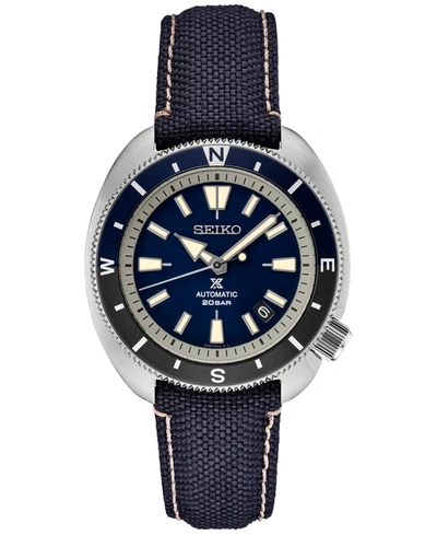 Shop Seiko Men's Automatic Prospex Blue Nylon Strap Watch 42mm