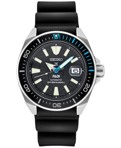 Seiko Men's Automatic Prospex Padi Special Edition Black Rubber Strap Watch  44mm | ModeSens