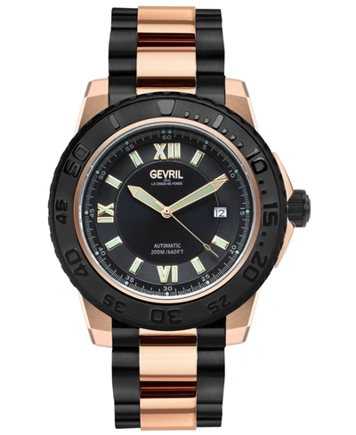 Shop Gevril Men's Seacloud Swiss Automatic Two-tone Stainless Steel Bracelet Watch 45mm