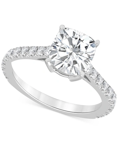 Shop Badgley Mischka Certified Lab Grown Diamond Engagement Ring (2-1/2 Ct. T.w.) In 14k Gold In White Gold