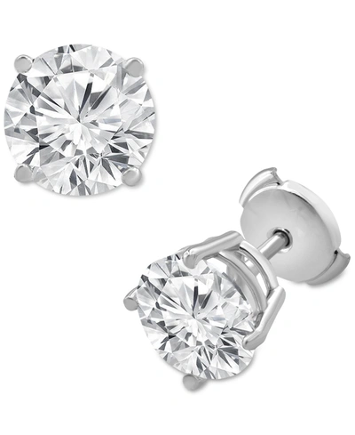 Shop Badgley Mischka Certified Lab Grown Diamond Stud Earrings (6 Ct. T.w.) In 14k Gold In White Gold