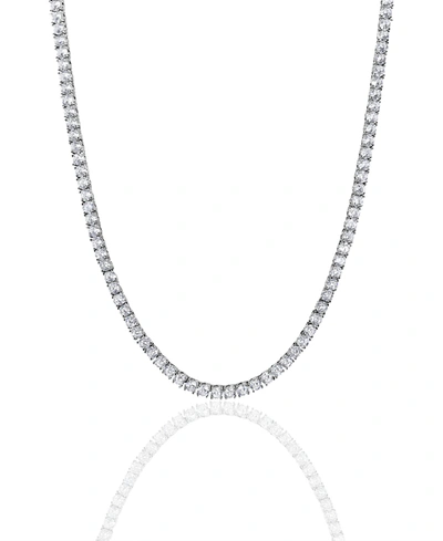 Shop Oma The Label Tennis Collection Necklace In Silver Tone