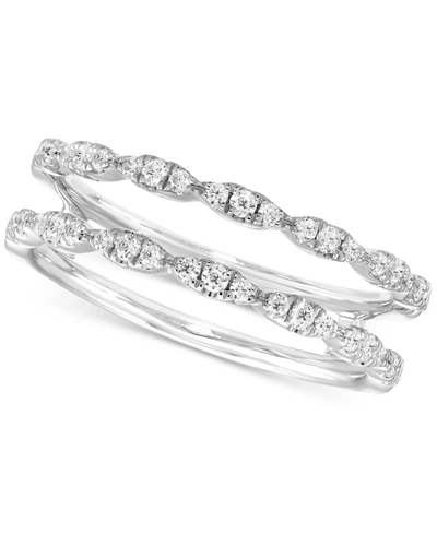 Shop Macy's Diamond Enhancer Ring (1/3 Ct. T.w.) In 14k White Or Yellow Gold In White Gold