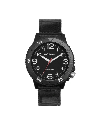 Shop Columbia Unisex Cross Trails 3-hand Date Black Nylon Strap Watch, 44mm