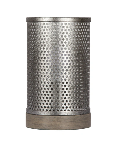Shop Adesso Industrial Table Lantern In Galvanized Steel With Washed Wood