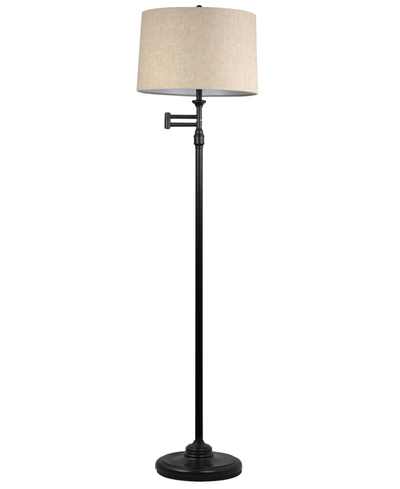 Shop Adesso Aaron Swing Arm Floor Lamp In Bronze