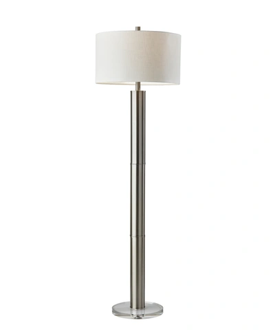 Shop Adesso Ezra Floor Lamp In Brushed Steel