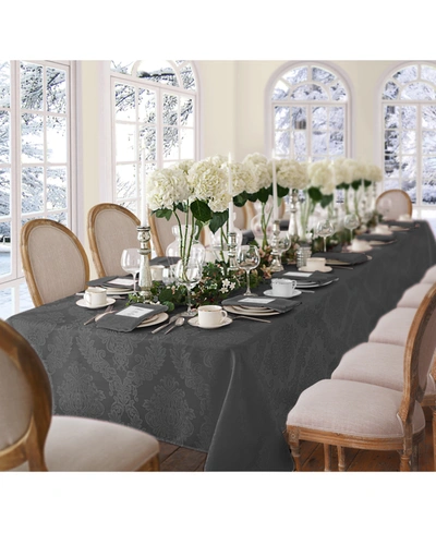Elrene Barcelona Damask Oblong Tablecloth, 60" X 144" In Gray