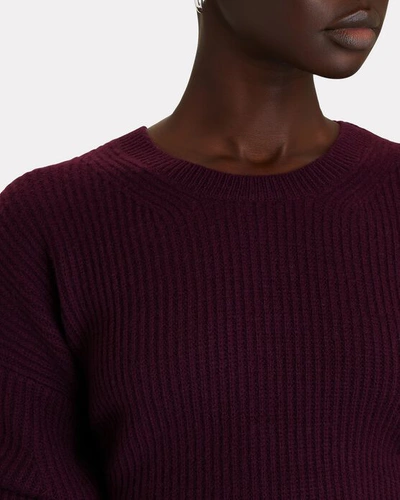 Shop Helmut Lang Merino Wool Crewneck Sweater In Purple
