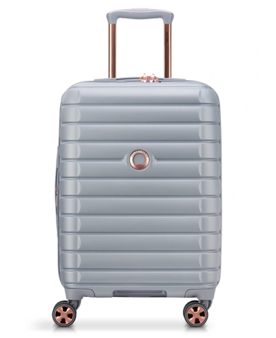 Shop Delsey Shadow 5.0 Expandable 20" Spinner Carry On Luggage In Harbor Grey
