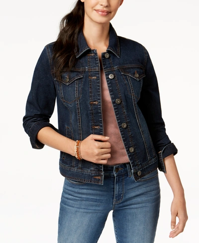 Shop Style & Co . Petite Denim Jacket, Created For Macy's In Skyfall