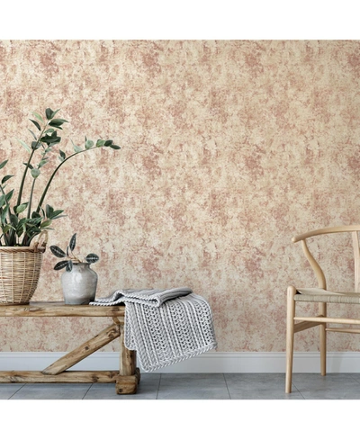 Shop Tempaper Distressed Gold Leaf Peel And Stick Wallpaper In Rose