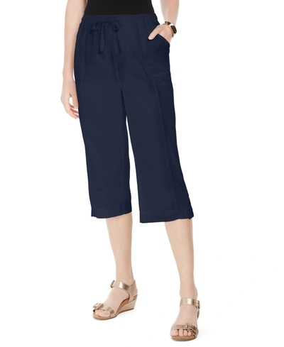 Karen Scott Petite Capri Pull-on Pants, Created For Macy's In Intrepid ...