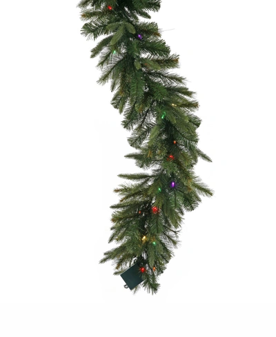Shop Vickerman 9 Ft Cashmere Artificial Christmas Garland With 100 Multi-colored Led Lights