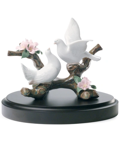 Lladrò Collectible Figurine, Doves On Cherry Tree