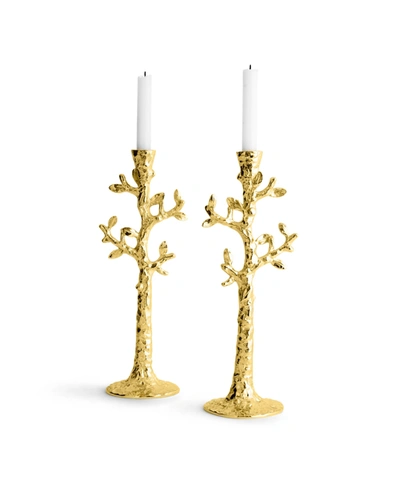Shop Michael Aram Tree Of Life Candle Holder Set Of 2 Gold