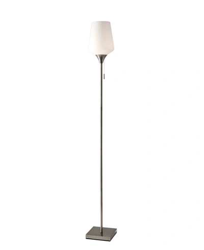 Shop Adesso Roxy Floor Lamp In Brushed Steel